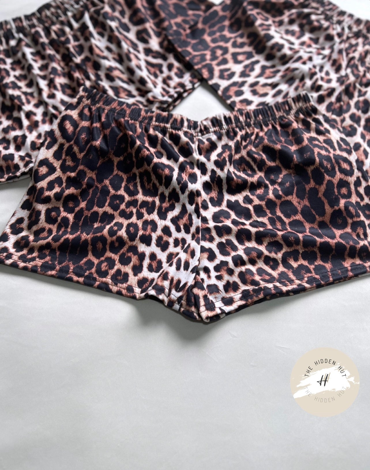 LEOPARD PRINT MINI SHORTS