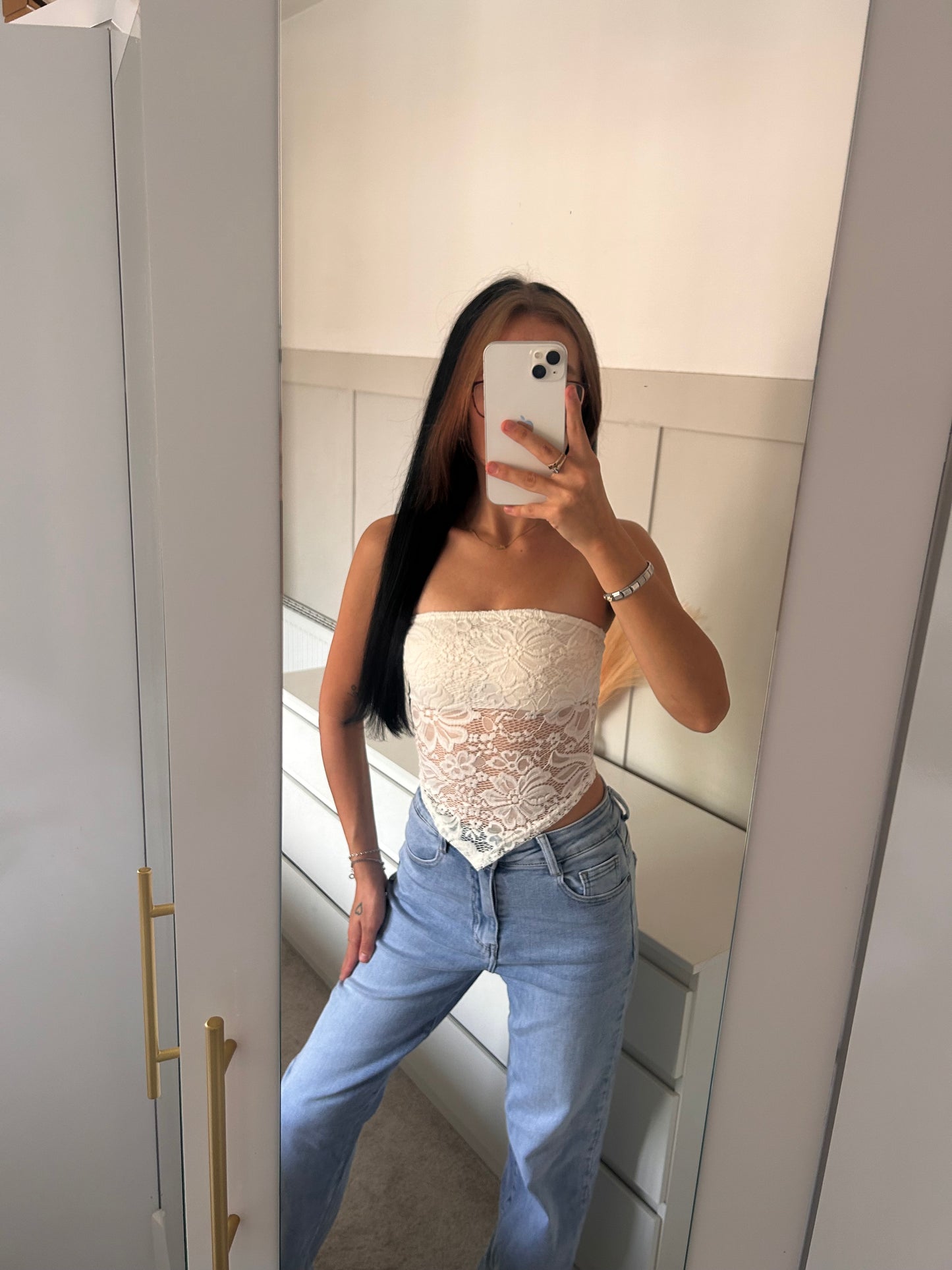 LACE BANDEAU TOP