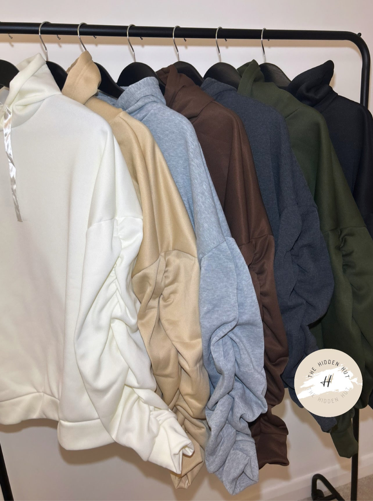 OVERSIZED RUCHED RIBBON HOODIES