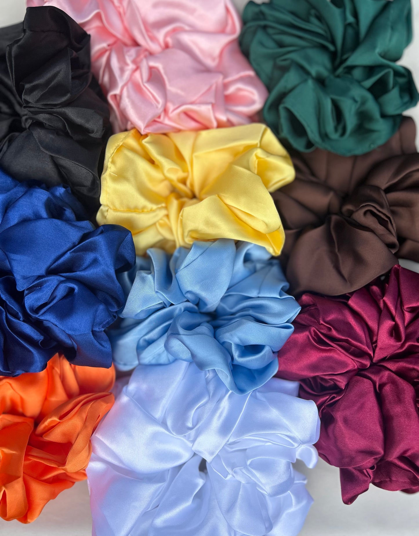 XL SATIN SCRUNCHIES