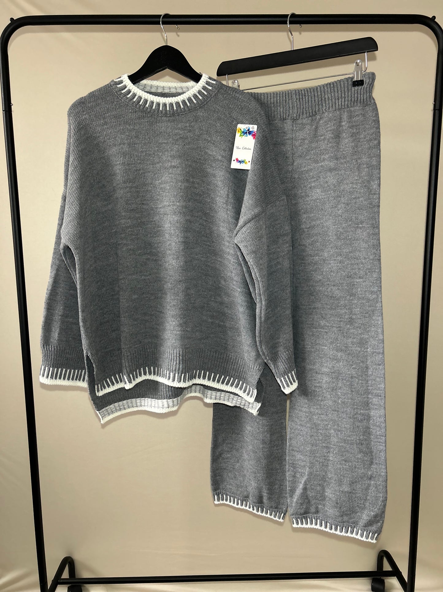 KNITTED STITCH DETAILED SET