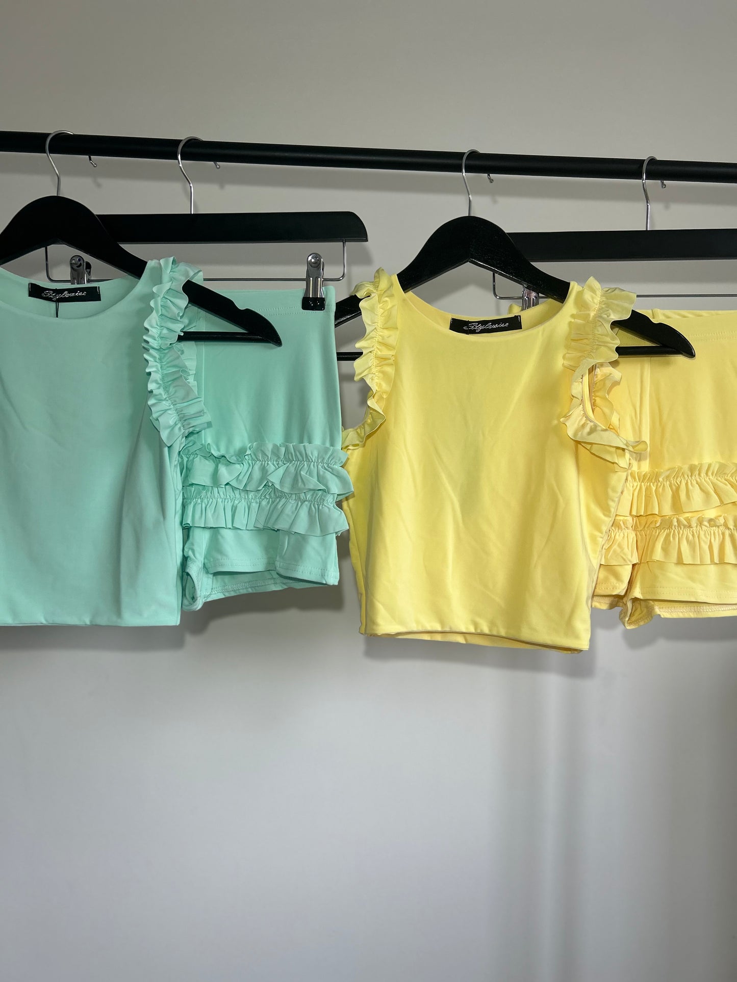 SLINKY FRILL SHORTS SET