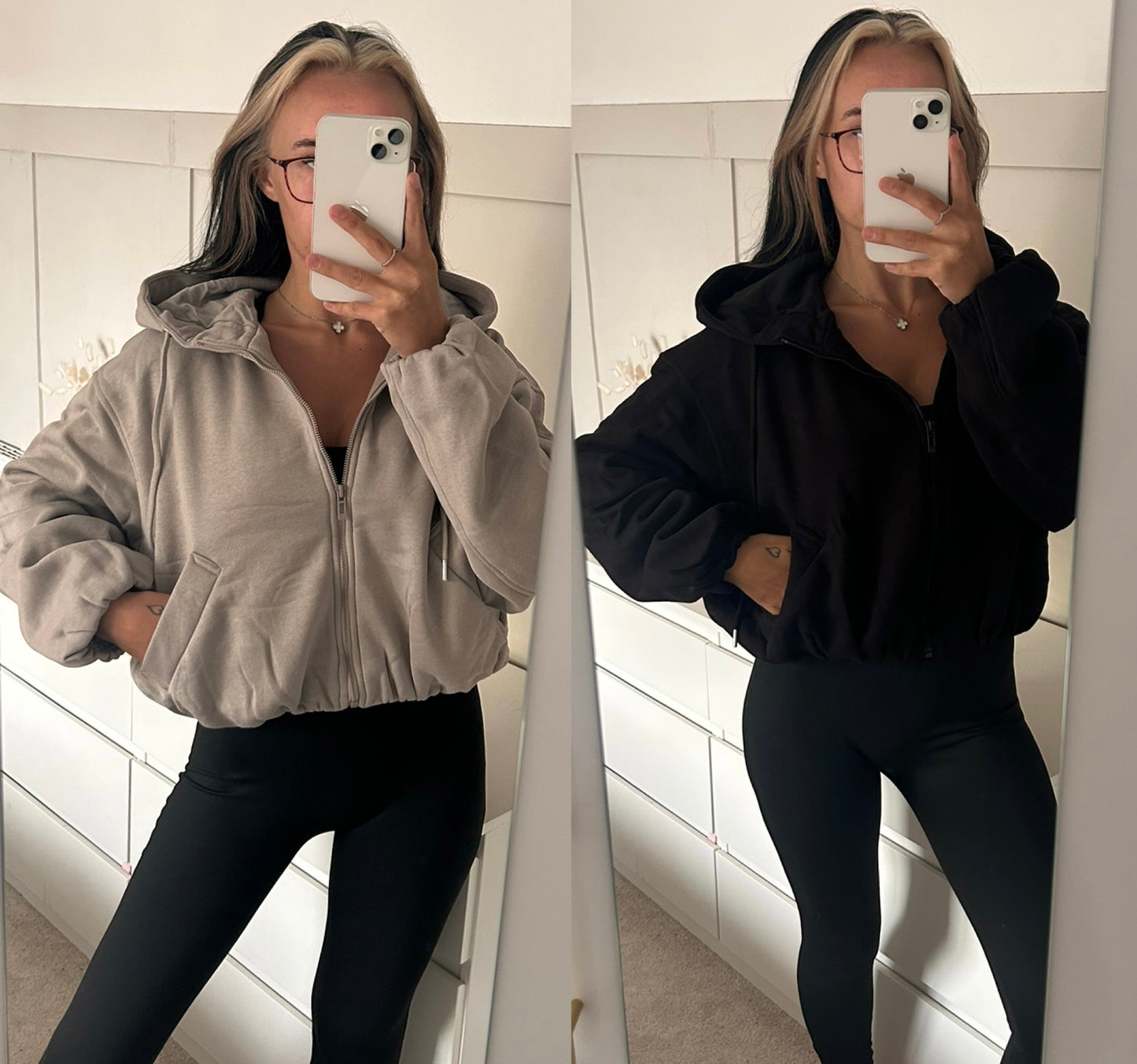 BUBBLE HEM FLEECE LINED JACKETS