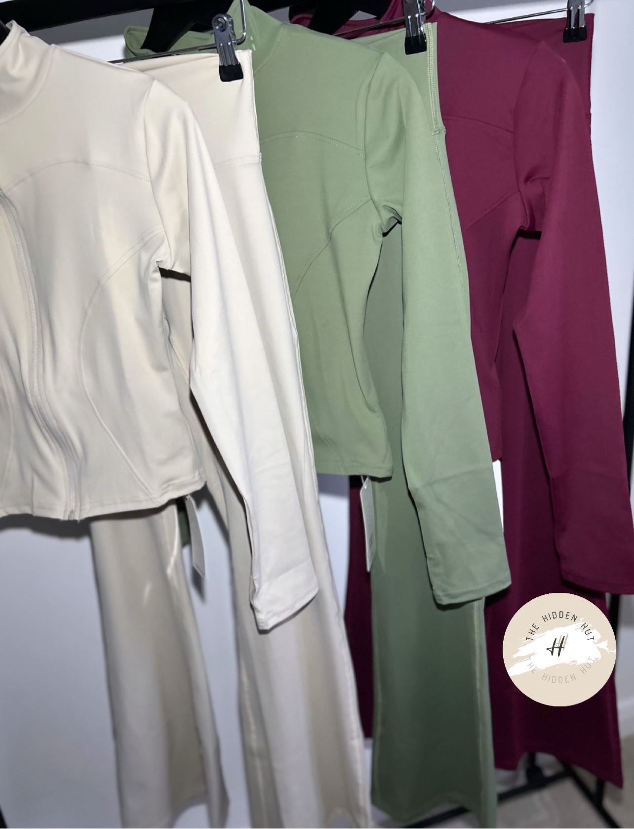 SLINKY ZIP UP GYM JACKET AND FLARES SET