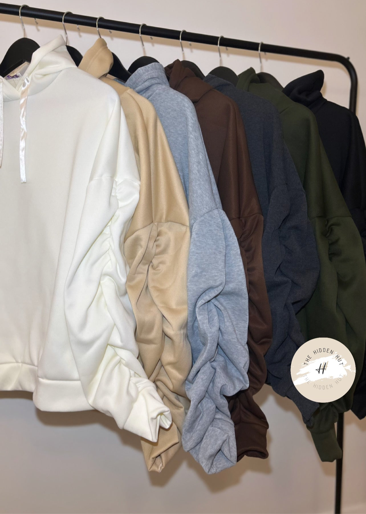 OVERSIZED RUCHED RIBBON HOODIES