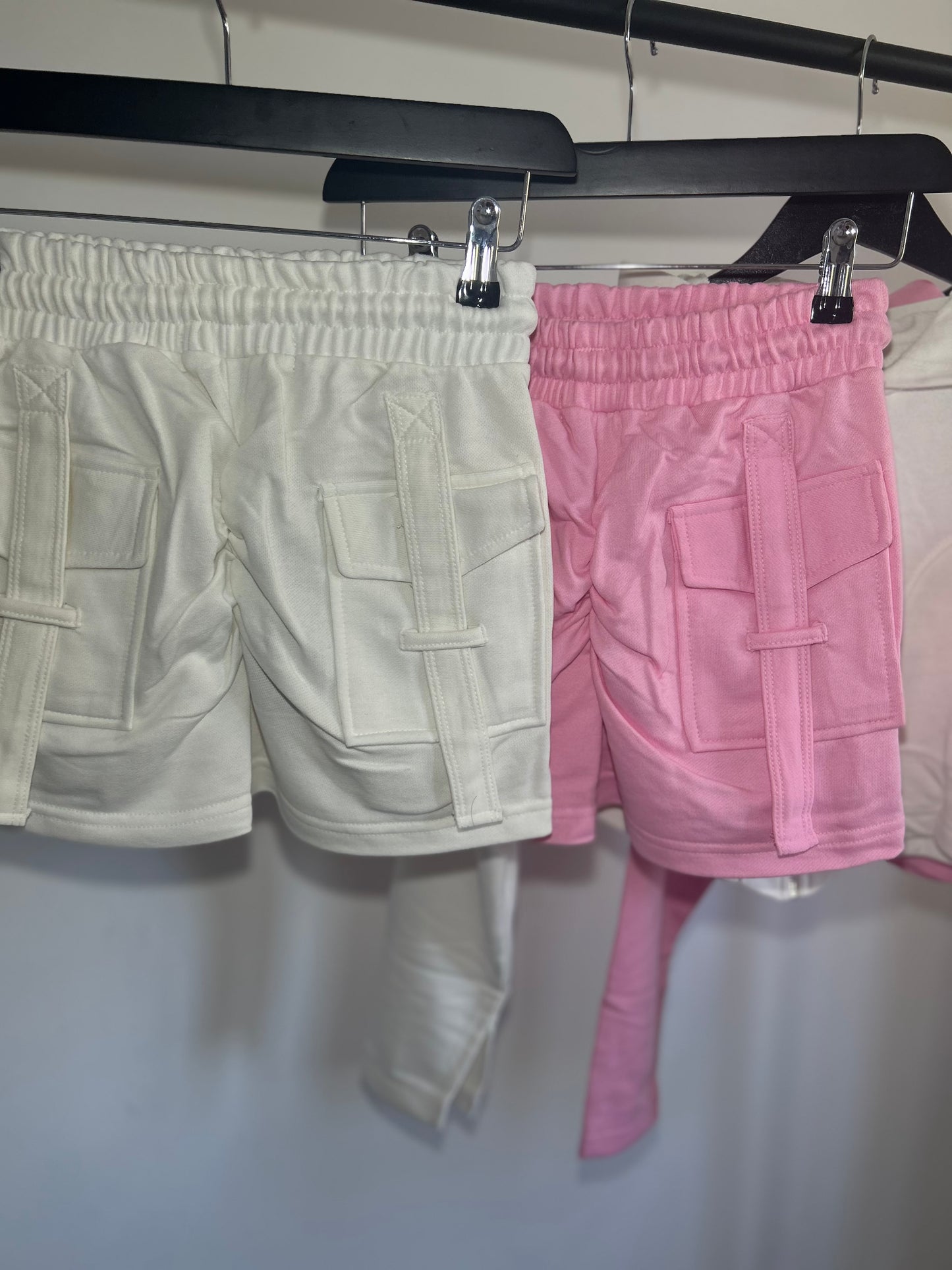 CROPPED ZIP UP HOODIE & RUCHED SHORTS CO-ORD