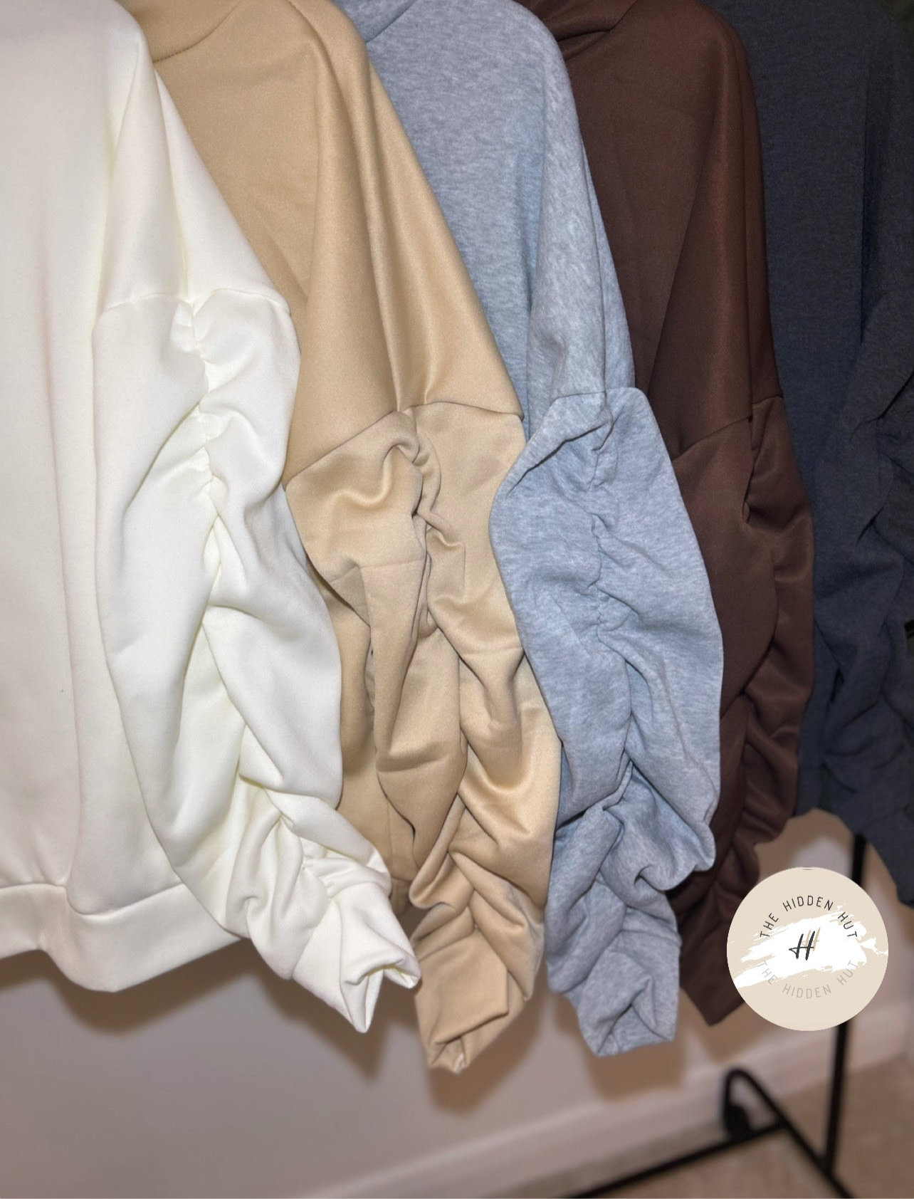 OVERSIZED RUCHED RIBBON HOODIES