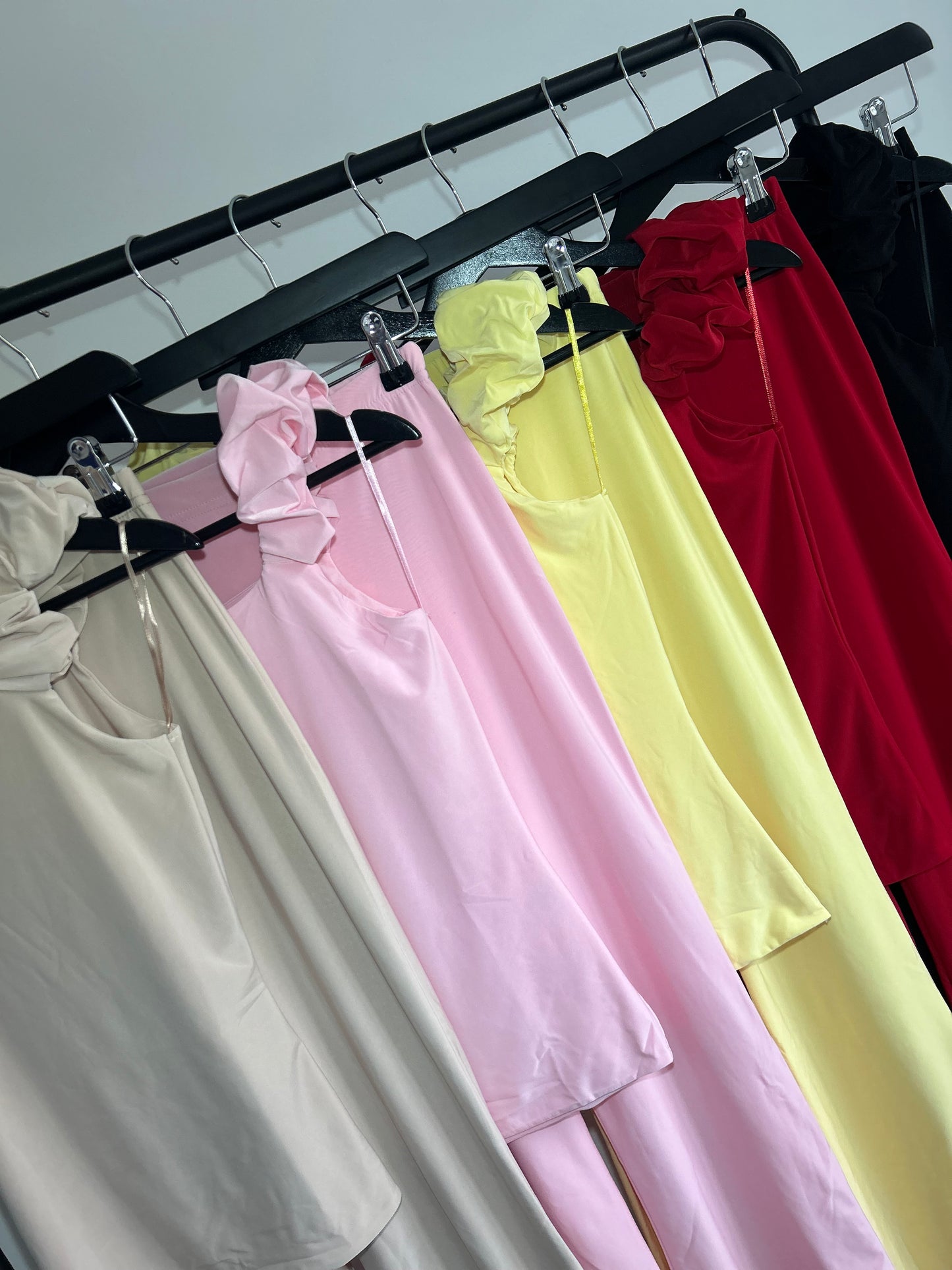 FRILL SLEEVE FLARED SLINKY CO-ORD