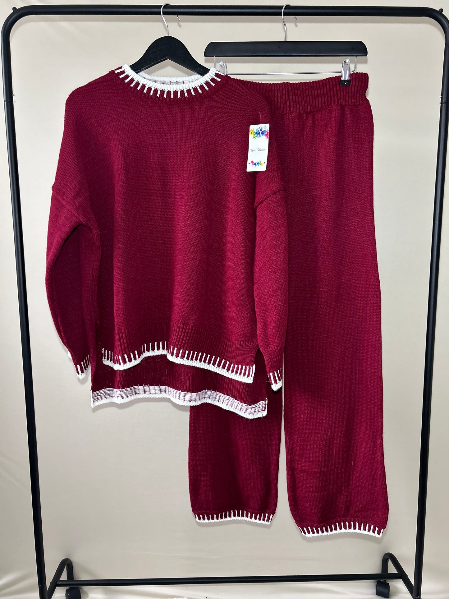 KNITTED STITCH DETAILED SET