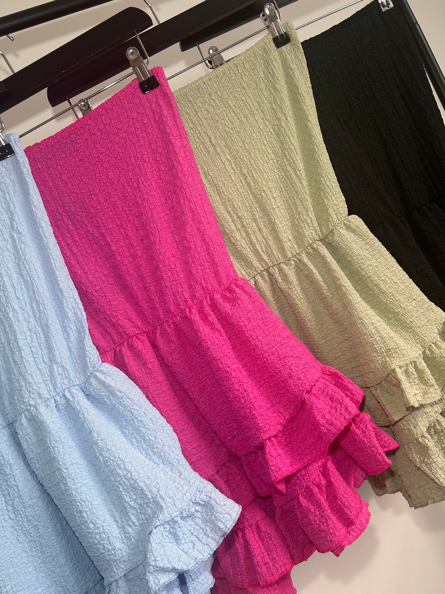 TEXTURED BANDEAU PLAYSUITS