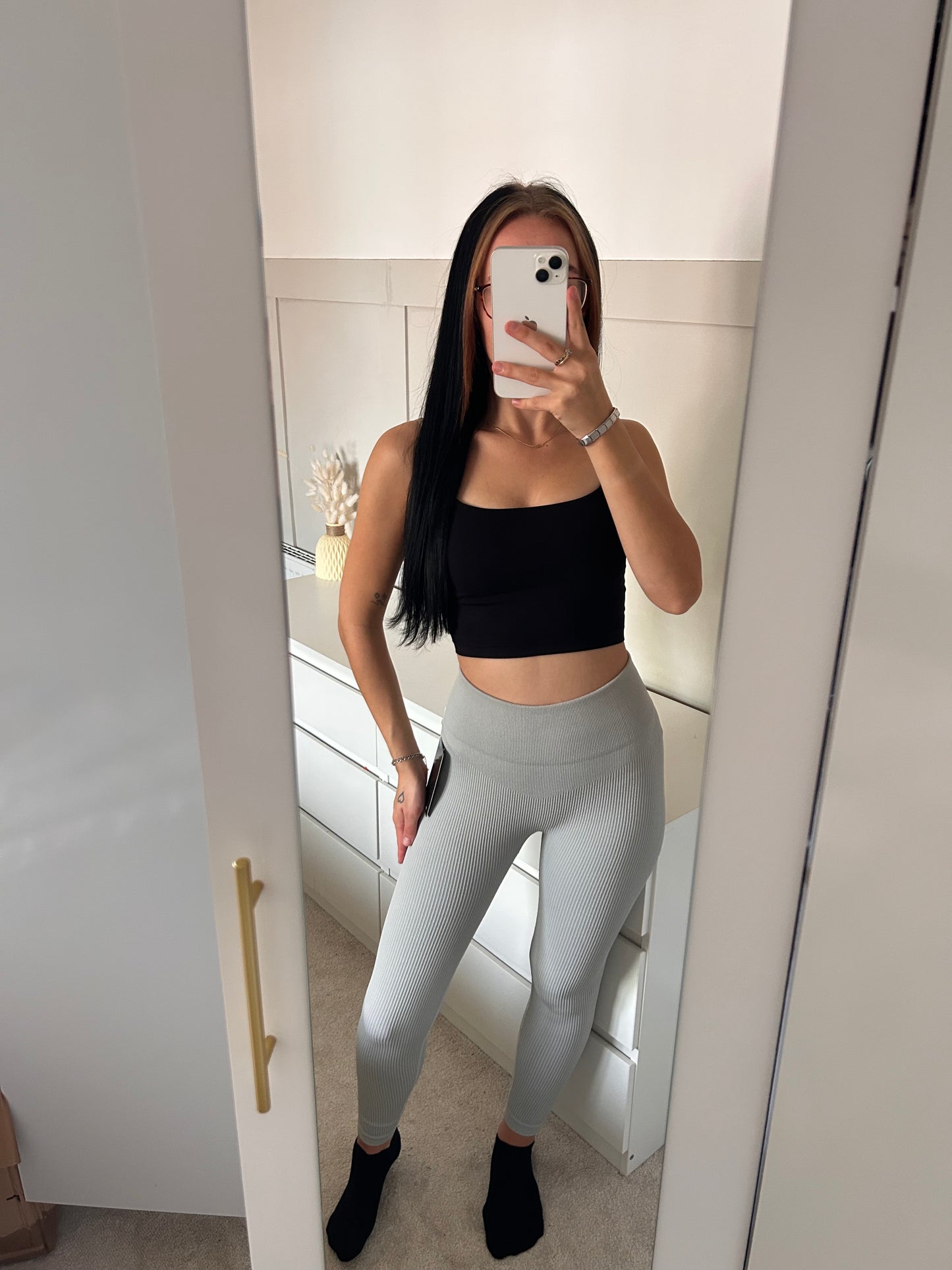 THICK HIGH WAISTED RIBBED LEGGINGS