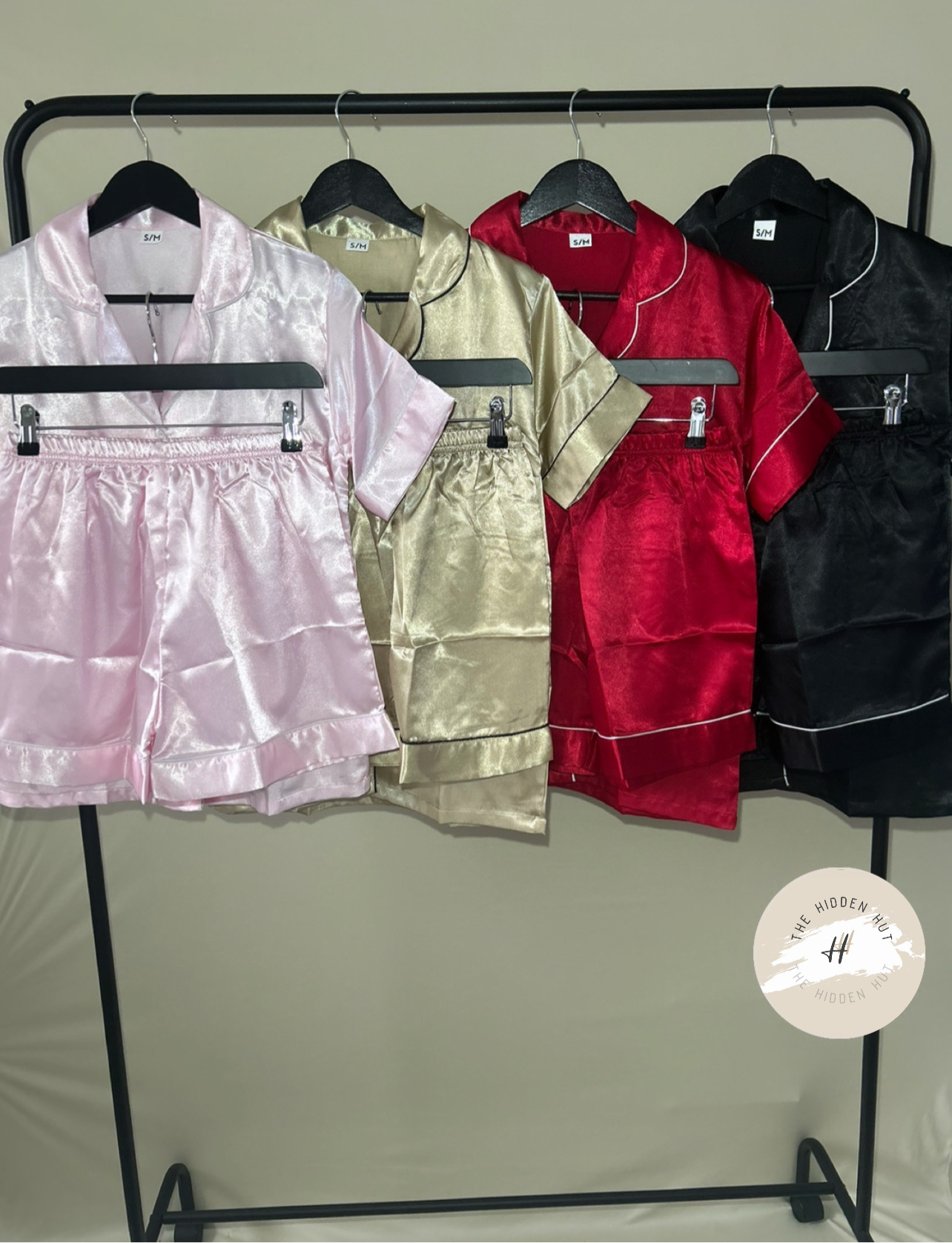 SATIN BUTTON UP PJS