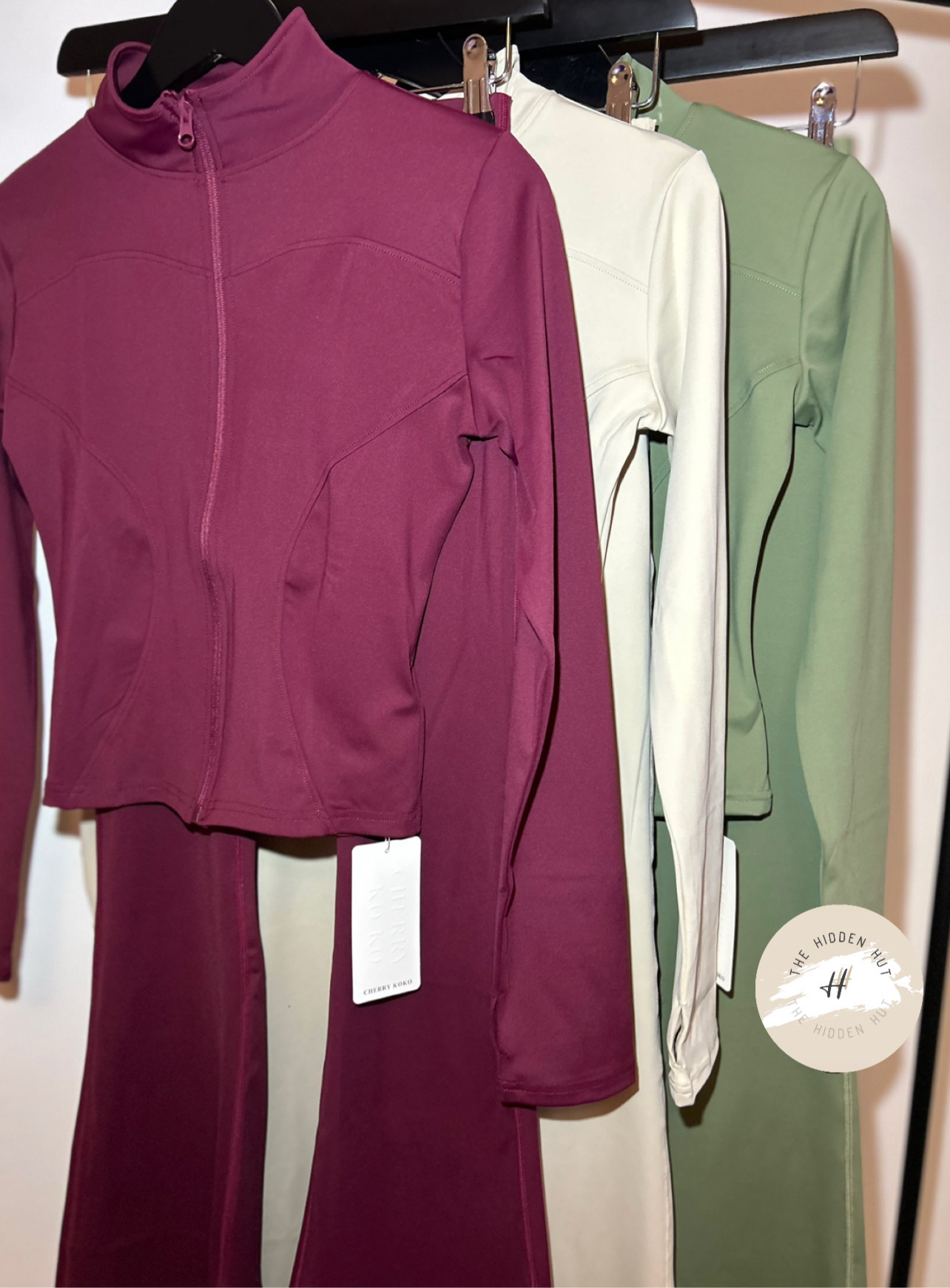 SLINKY ZIP UP GYM JACKET AND FLARES SET