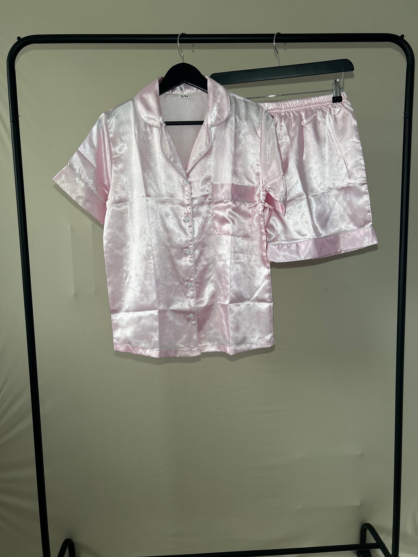 SATIN BUTTON UP PJS