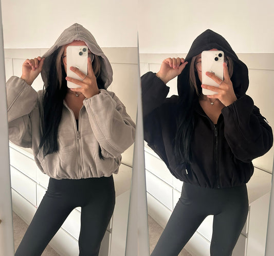 BUBBLE HEM FLEECE LINED JACKETS