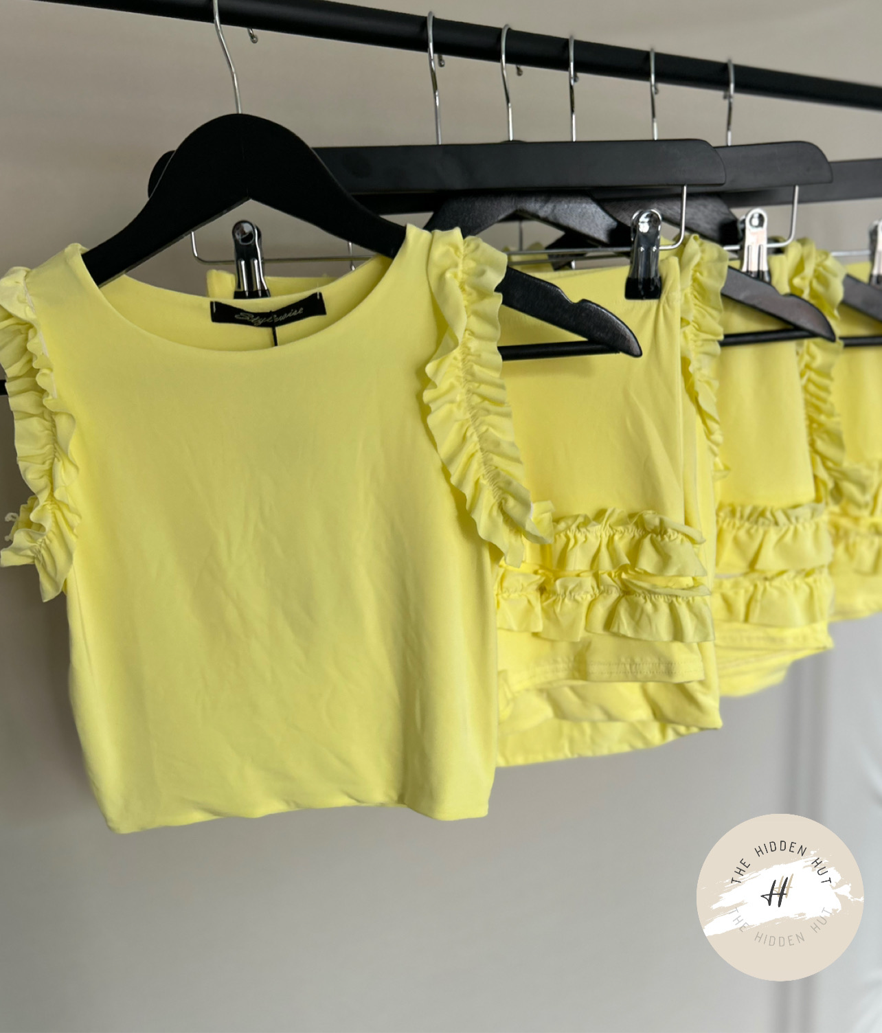 SLINKY FRILL SHORTS SET