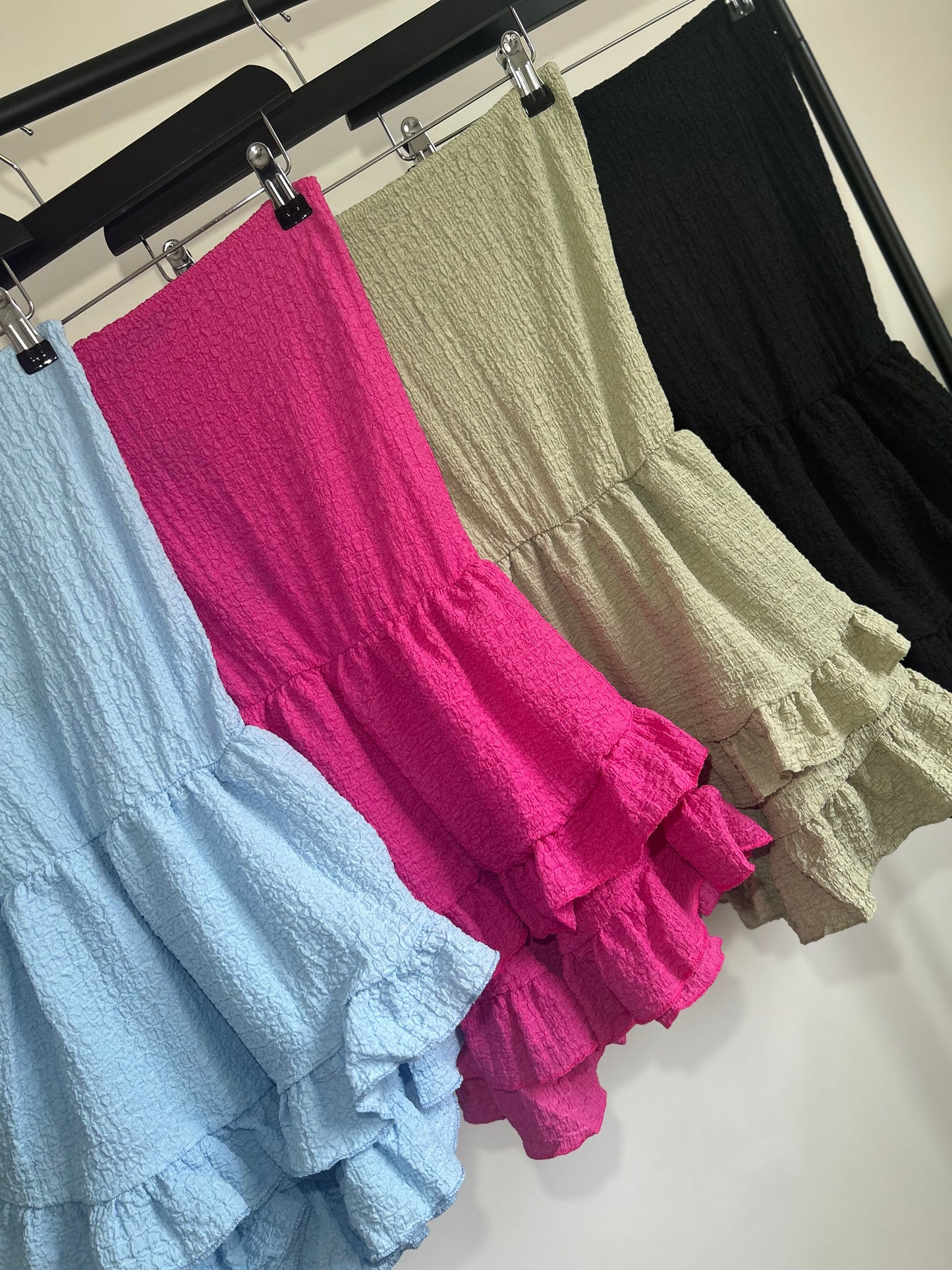 TEXTURED BANDEAU PLAYSUITS