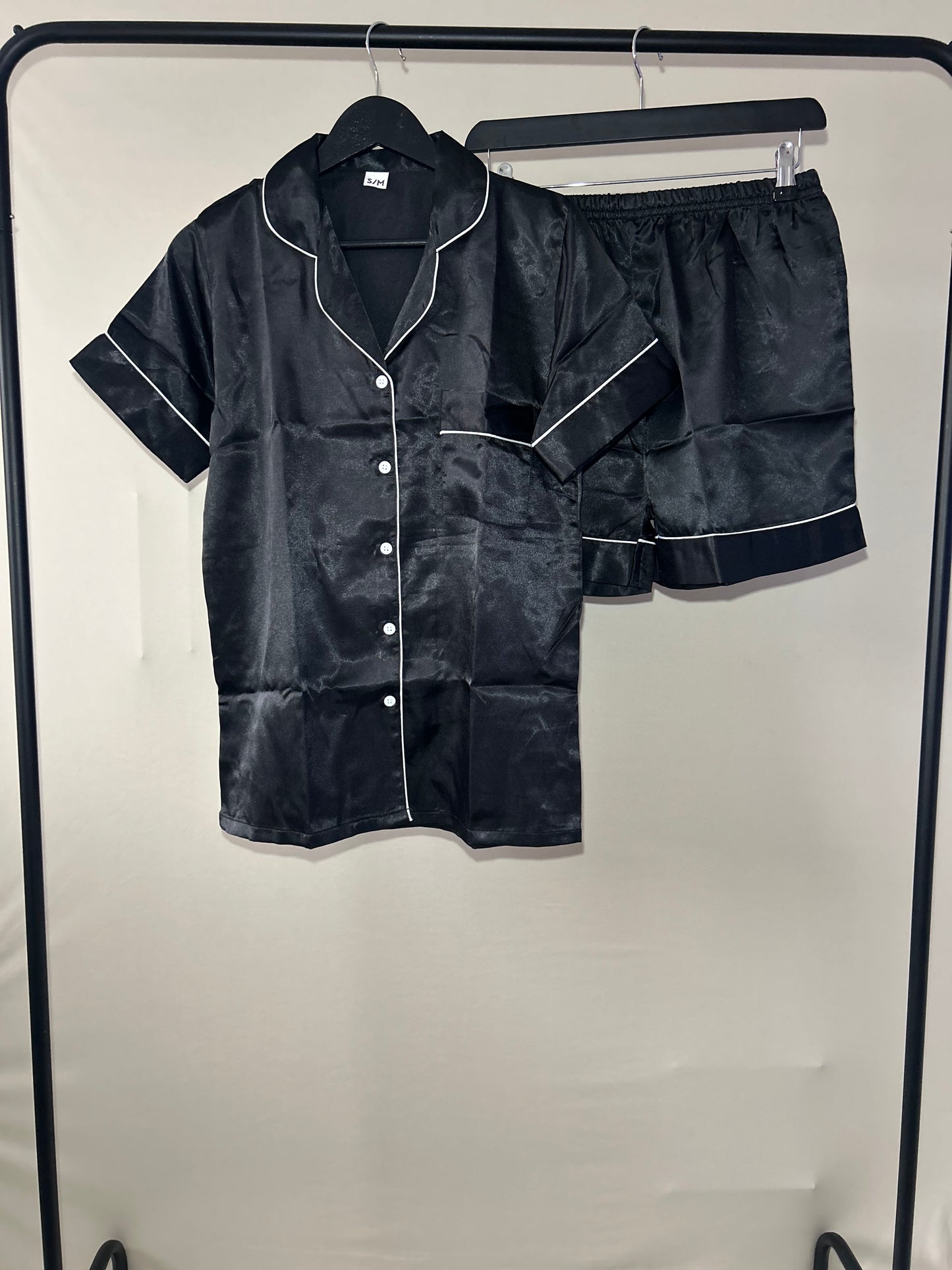 SATIN BUTTON UP PJS