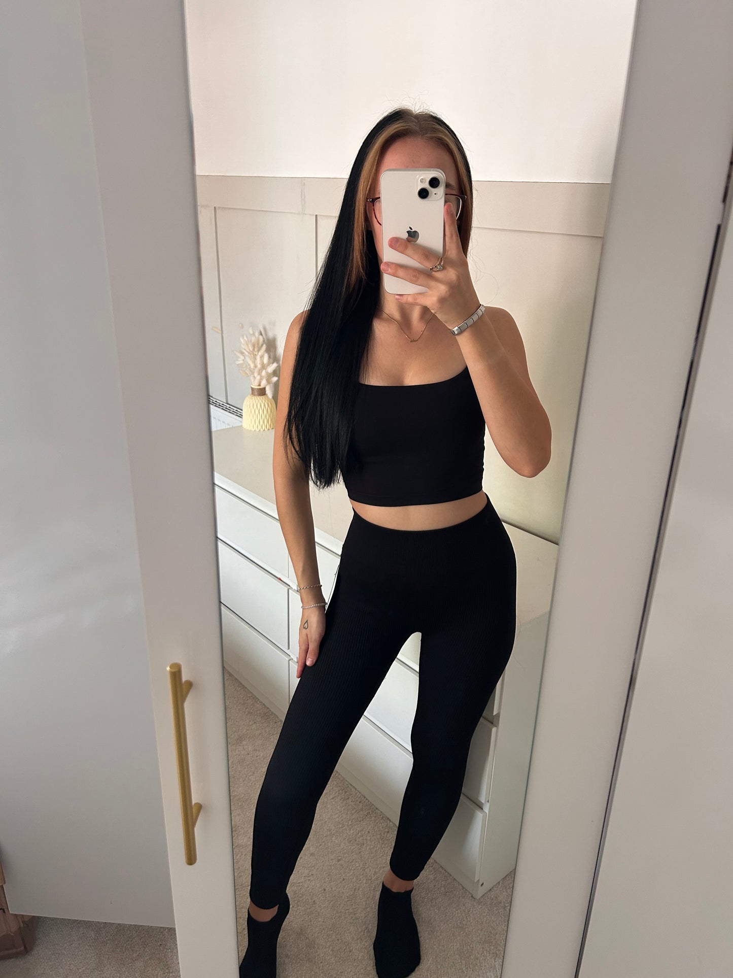 THICK HIGH WAISTED RIBBED LEGGINGS