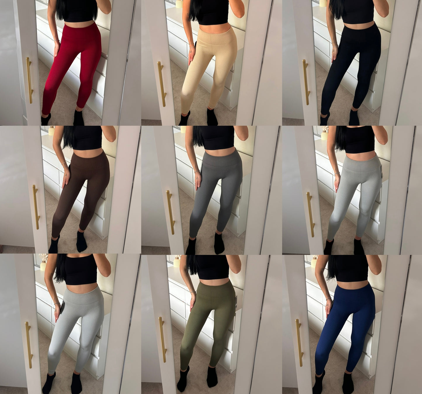 THICK HIGH WAISTED RIBBED LEGGINGS