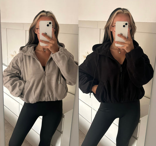 BUBBLE HEM FLEECE LINED JACKETS