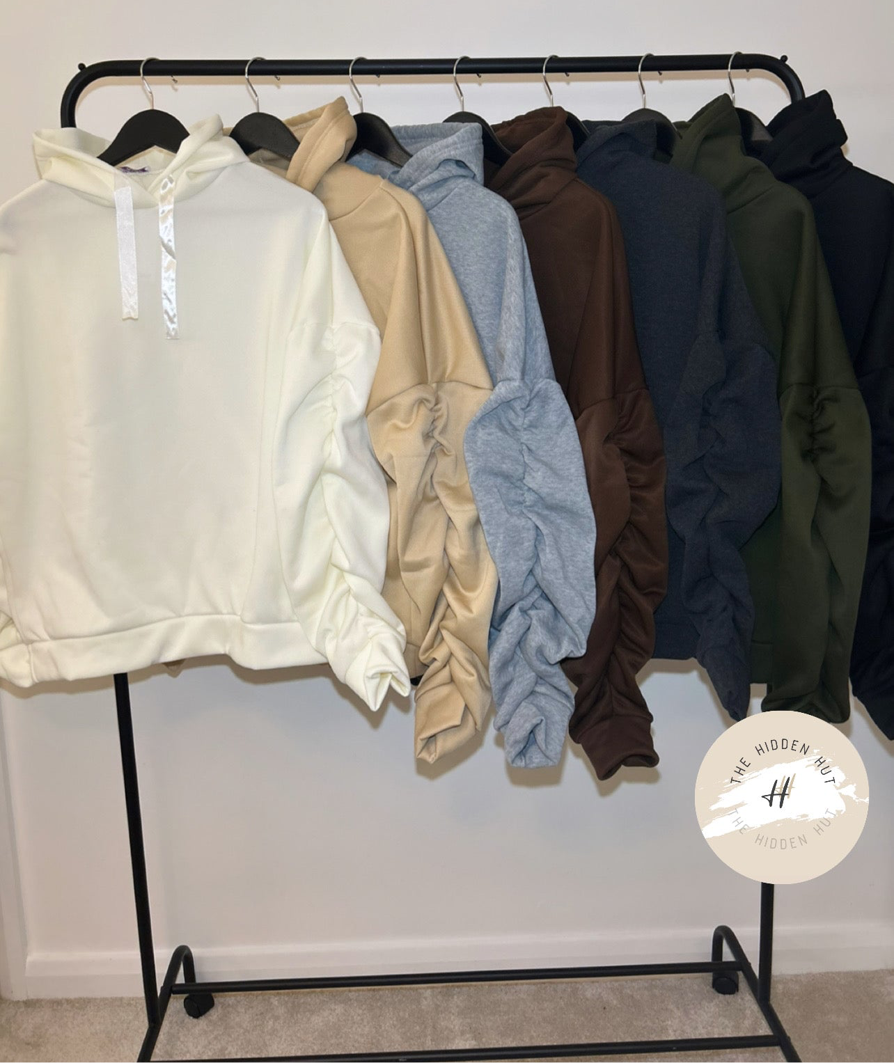 OVERSIZED RUCHED RIBBON HOODIES