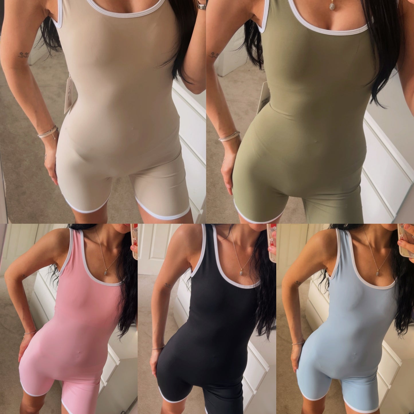 PIPING SCRUNCH-BUM UNITARD WITH BUILT IN REMOVABLE PADDING