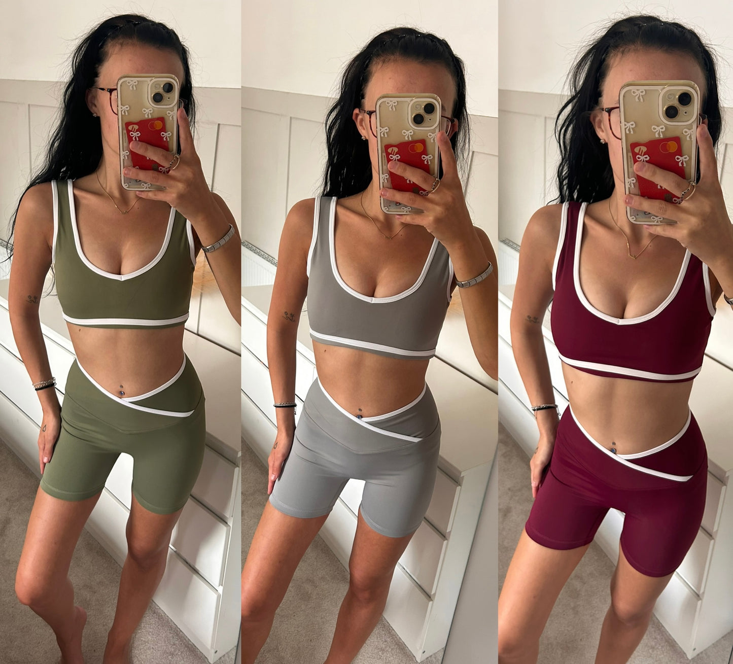 PIPING EDGE SHORTS GYM SET WITH PADDING