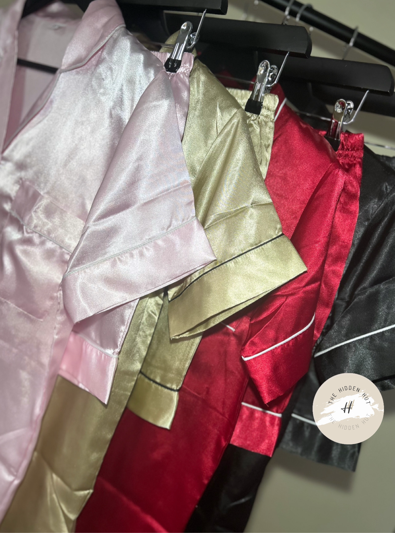 SATIN BUTTON UP PJS