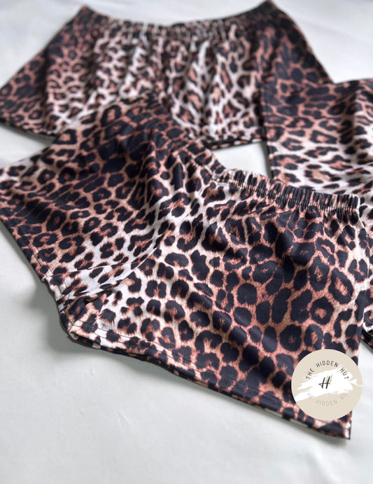LEOPARD PRINT MINI SHORTS
