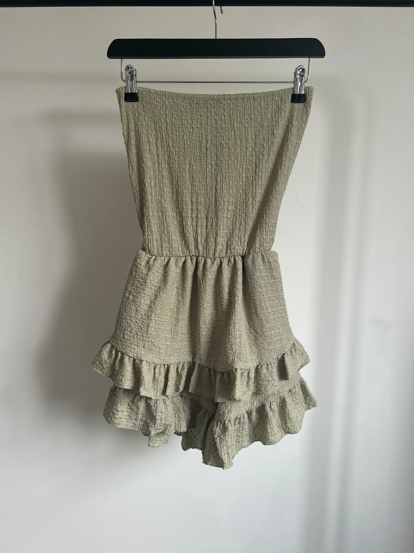 TEXTURED BANDEAU PLAYSUITS