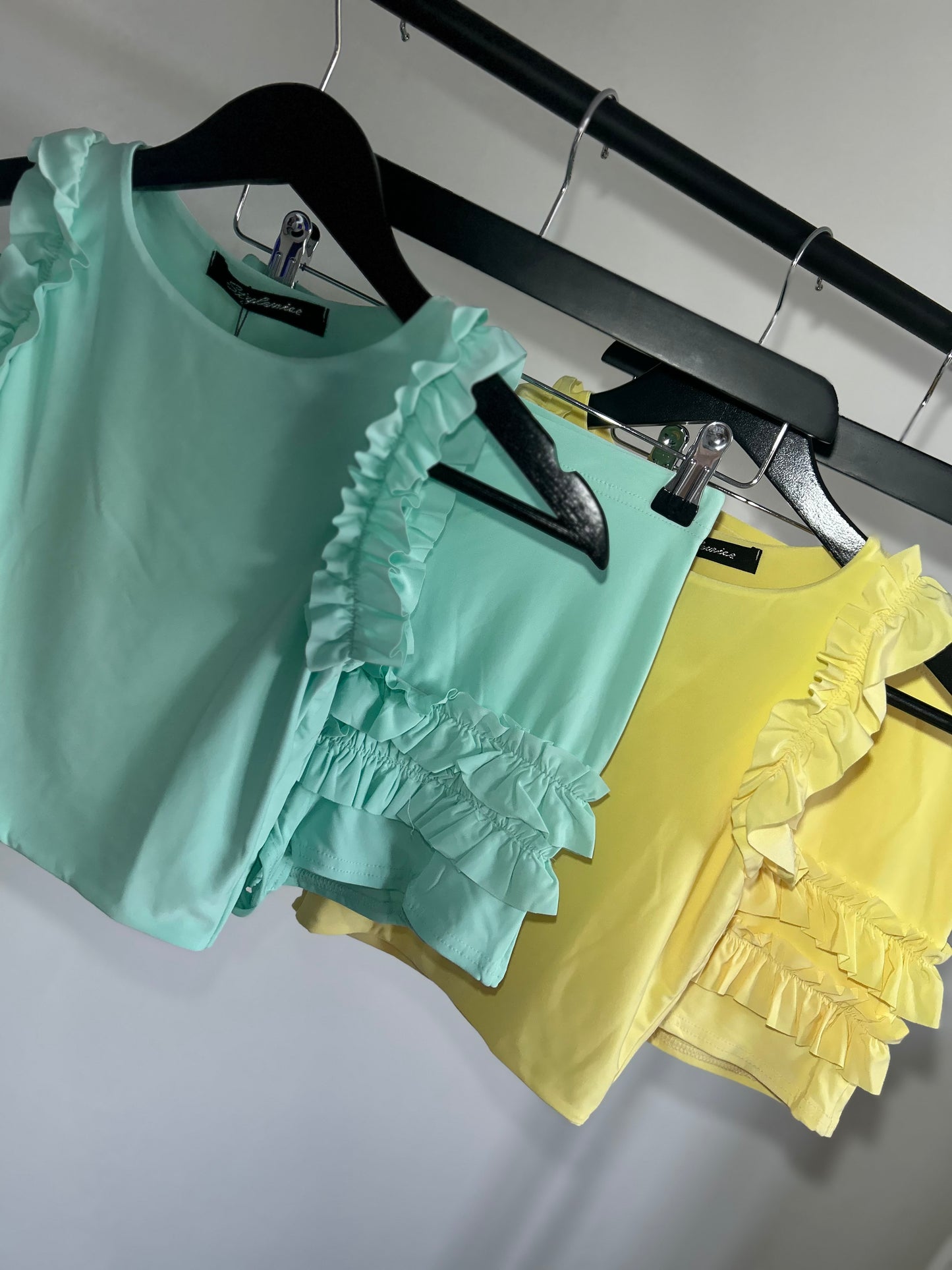 SLINKY FRILL SHORTS SET