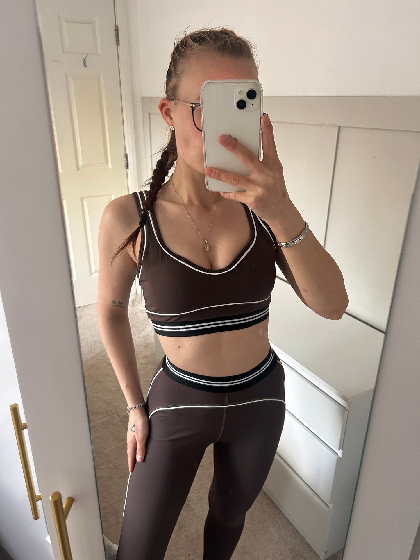 PIPING WAISTBAND GYM SETS
