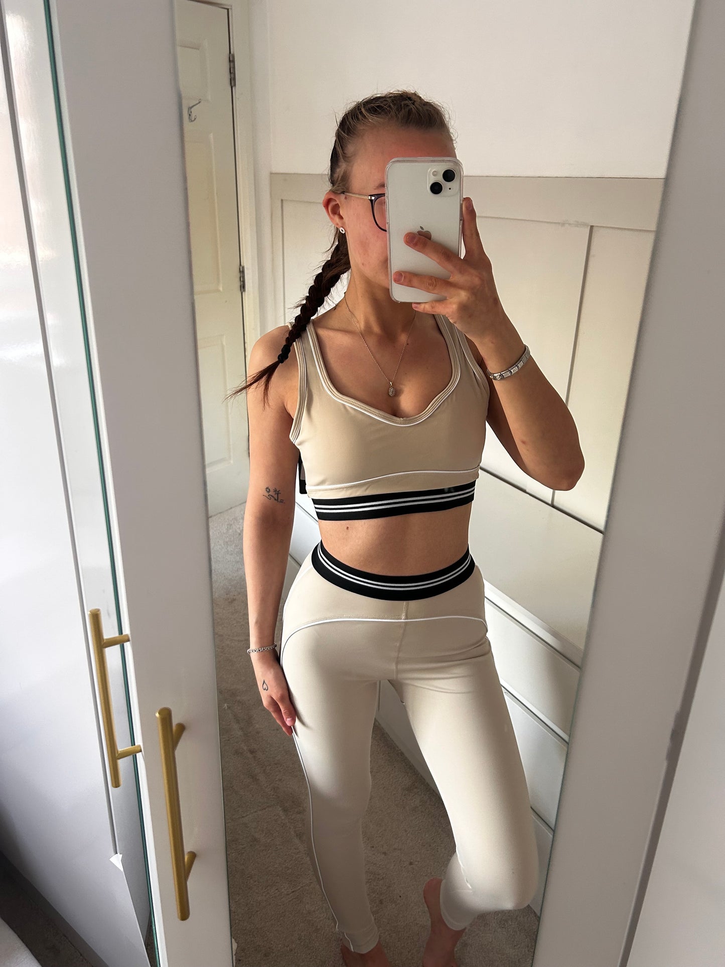 PIPING WAISTBAND GYM SETS