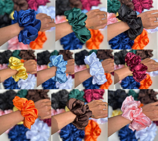 XL SATIN SCRUNCHIES