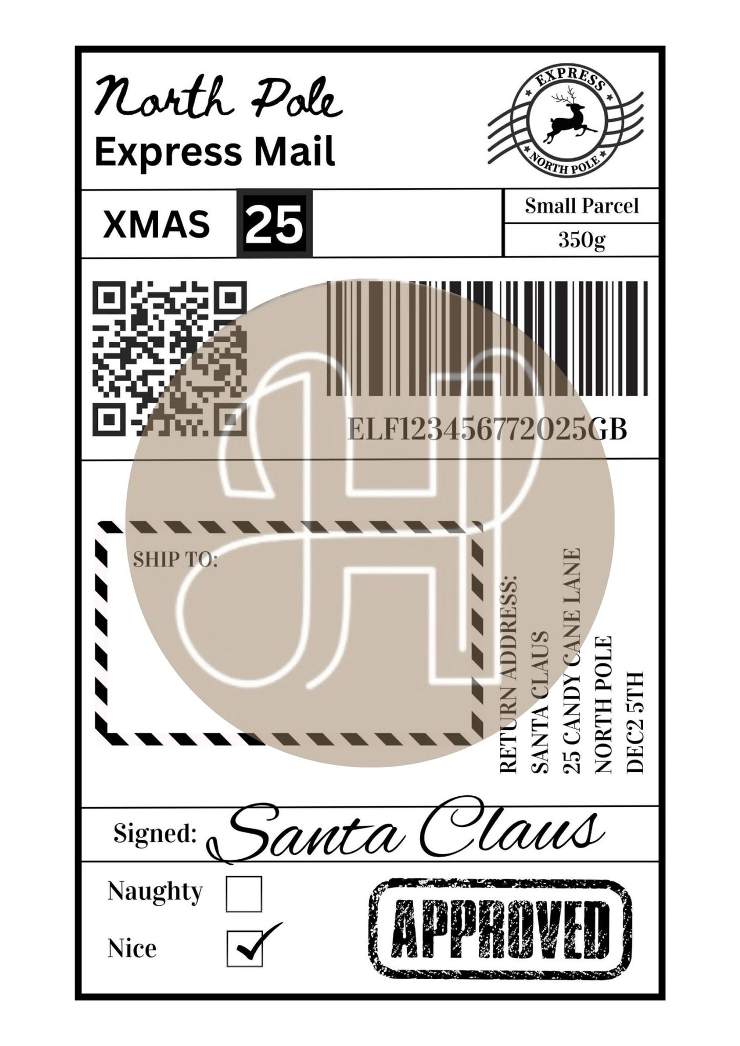 CHRISTMAS PRESENT LABELS - 10pc