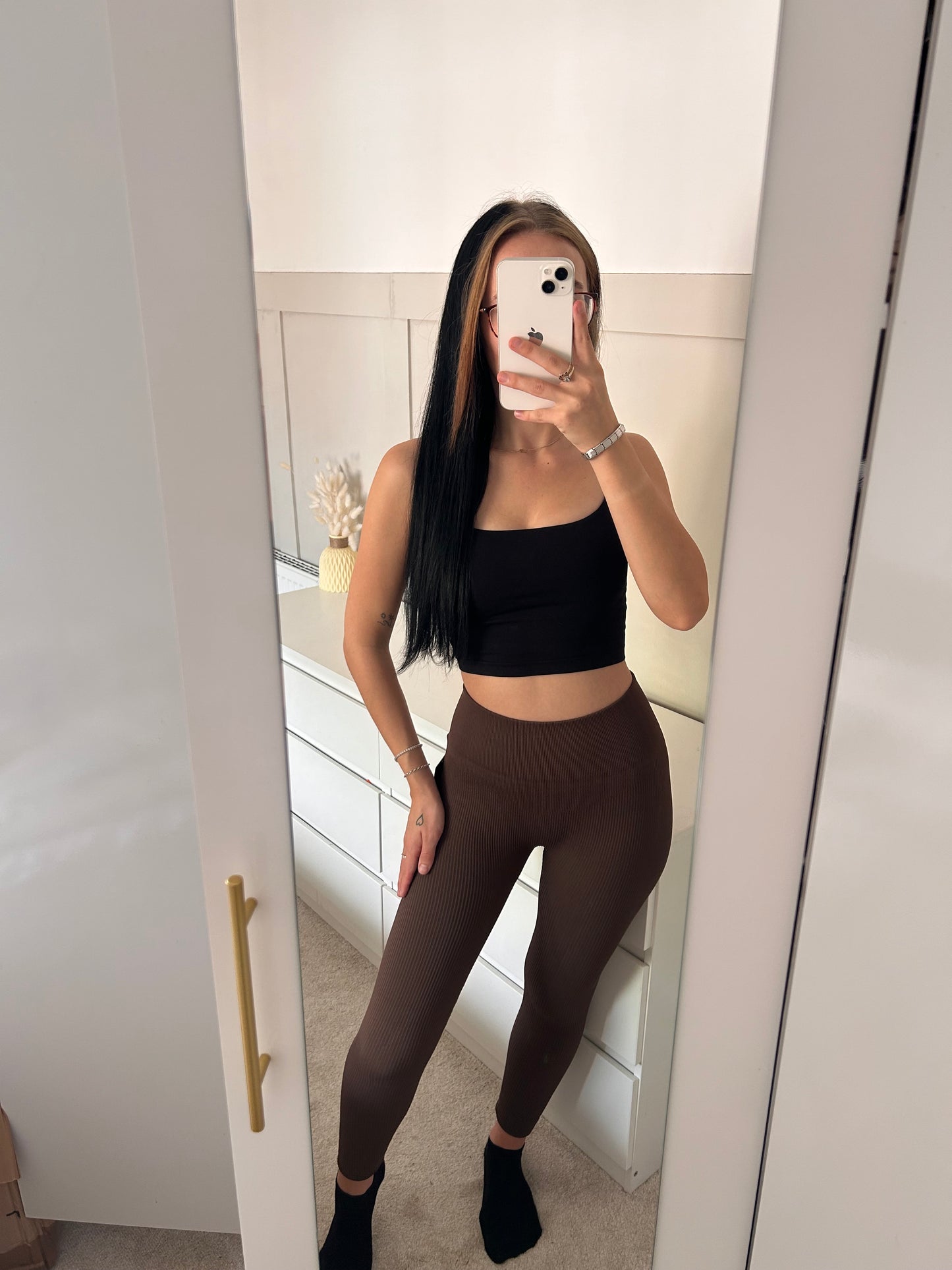 THICK HIGH WAISTED RIBBED LEGGINGS