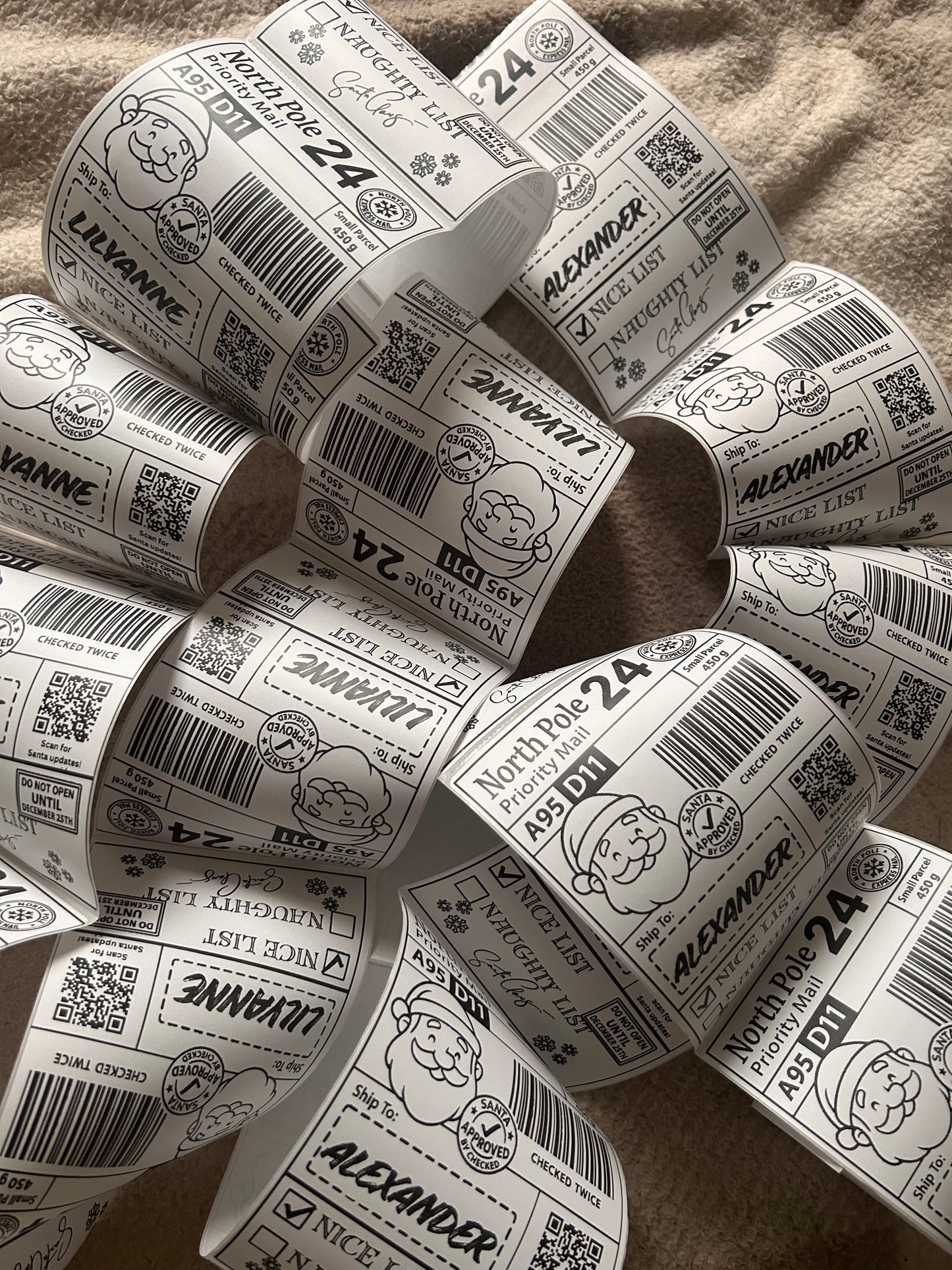 CHRISTMAS PRESENT LABELS - 10pc