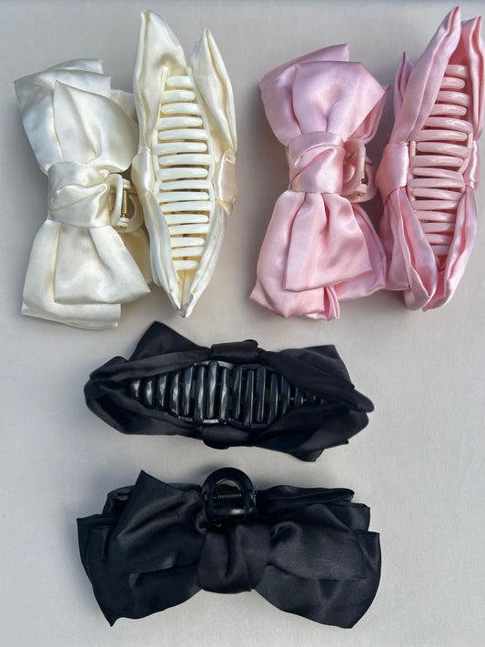 LARGE HAIR BOW CLAW CLIP