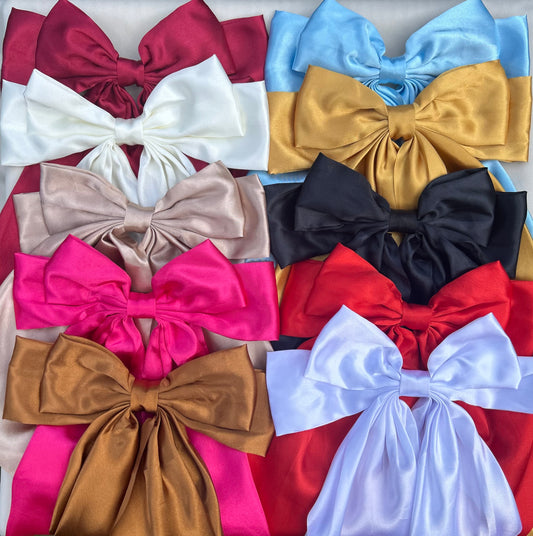 OVERSIZED SATIN HAIR BOWS