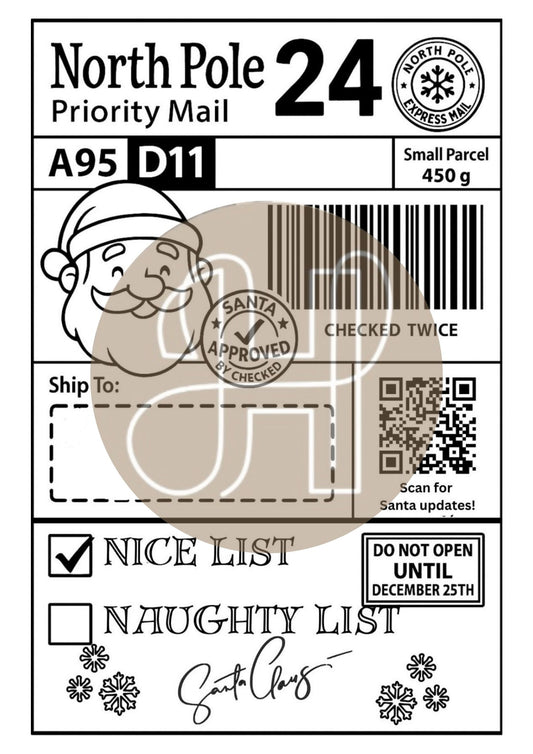 CHRISTMAS PRESENT LABELS - 10pc