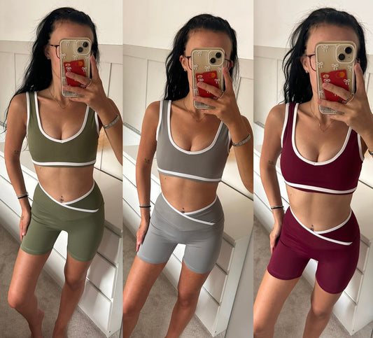 PIPING EDGE SHORTS GYM SET WITH PADDING